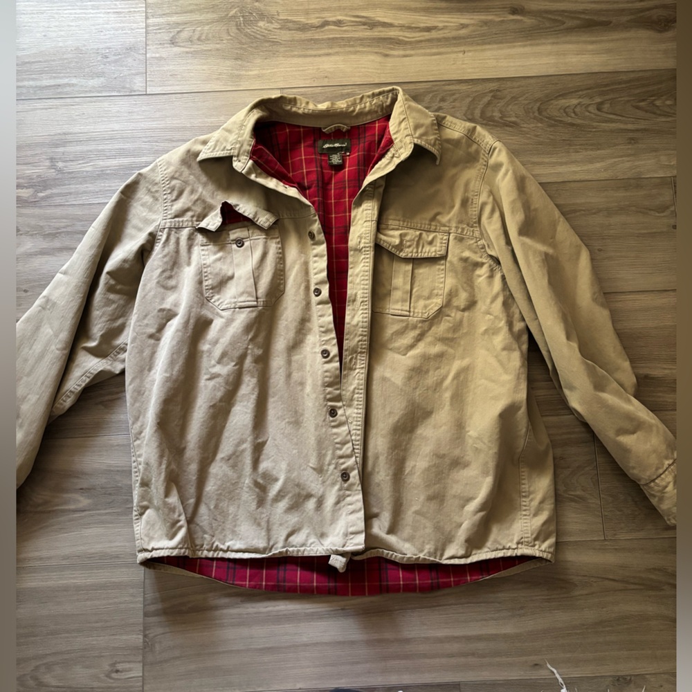 Eddie Bauer Lined Khaki Jacket